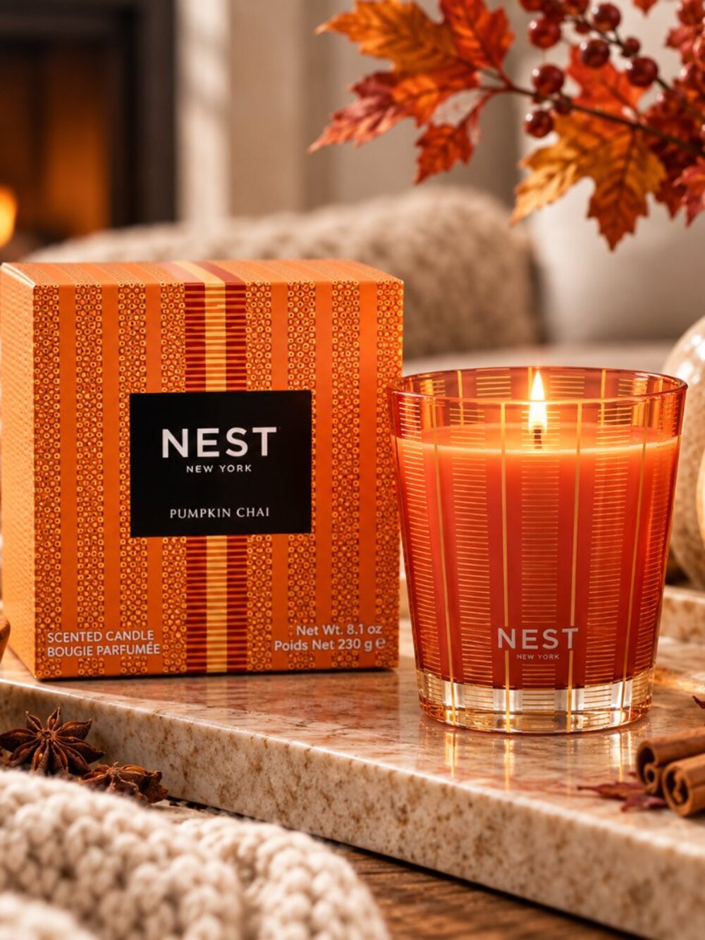 NEST New York Pumpkin Chai Classic Scented Candle 8.1 oz Single Wick NIB